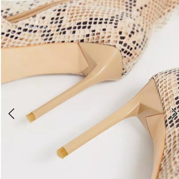 ASOS Simmi London Tiana snake effect stiletto boots US 6 - Picture 5 of 7